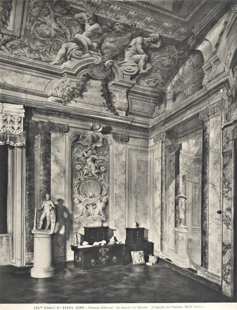 Alinari, Fratelli — Roma - Palazzo Alberoni. Un angolo del Salone (Frescato dal Pannini, XVIII Secolo) — insieme